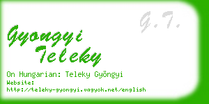 gyongyi teleky business card